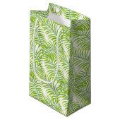 Green Palm Flamingo Gift Bag Klein Cadeauzakje (Voorkant Gekanteld)