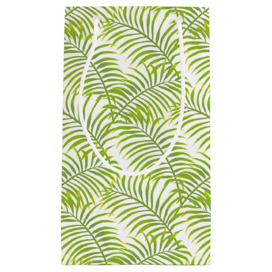 Green Palm Flamingo Gift Bag Klein Cadeauzakje (Voorkant)