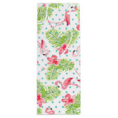 Green Palm Flamingo Gift Bag Wijn Cadeautas (Achterkant)