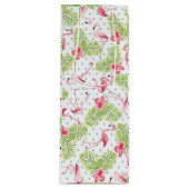 Green Palm Flamingo Gift Bag Wijn Cadeautas (Voorkant)