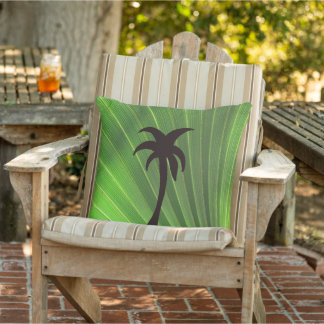 Green Palm Frond Buitenkussen