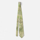 Green Palm Frond Pattern Stropdas (Achterkant)