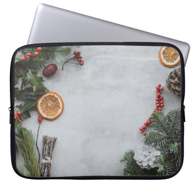 GREEN PALM LEAF LAPTOP SLEEVE (Voorkant)