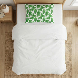 Green Palm Leaf Tropical Pattern Kussensloop
