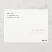 GREEN PALM LEAF WATERVERF FOLIAGE DANK U BRIEFKAART (Achterkant)