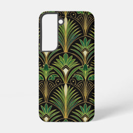 Green Palm Luxe Art Deco | Elegant Samsung Galaxy Hoesje