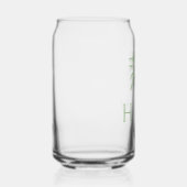 Green Palm Palmetto Tree Monogram Blikvorm Glas (Rechts)