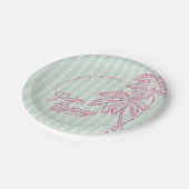 Green Palm Spring Pastel Beach Party Favorieten Papieren Bordje (Gekanteld)
