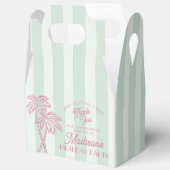 Green Palm Spring Pastel Beach verjaardagsfeestje Bedankdoosjes (Open)