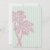 Green Palm Springs Pastel Beach Cabana Baby shower Kaart (Achterkant)