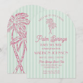 Green Palm Springs Pastel Beach Cabana Baby shower Kaart (Voorkant / Achterkant)