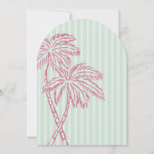 Green Palm Springs Pastel Beach Cabana Baby shower Kaart (Achterkant)