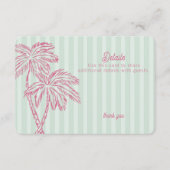 Green Palm Springs Pastel Beach Details Invoegen Informatiekaartje (Voorkant)