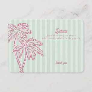Green Palm Springs Pastel Beach Details Invoegen Informatiekaartje