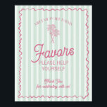 Green Palm Springs Pastel Beach Favorieten Poster<br><div class="desc">Ontmoet me in de handpalmen! Ons Palm Springs Party Collectie is een dromerige mix van strand cabana charme en pastel perfectie. Met zachte strepen, luchtige palmbomen en een vleugje retro-glamour, brengt dit collectie de magie van een zonovergoten uitje naar uw feest. Of u nu een vrijgezellenfeest, een vrijgezellenfeest of een...</div>