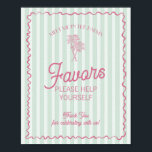Green Palm Springs Pastel Beach Favorieten Poster<br><div class="desc">Ontmoet me in de handpalmen! Ons Palm Springs Party Collectie is een dromerige mix van strand cabana charme en pastel perfectie. Met zachte strepen, luchtige palmbomen en een vleugje retro-glamour, brengt dit collectie de magie van een zonovergoten uitje naar uw feest. Of u nu een vrijgezellenfeest, een vrijgezellenfeest of een...</div>