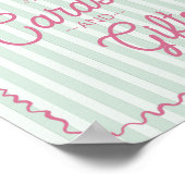 Green Palm Springs Pastel Beach Kaarten en cadeaus Poster (Hoek)