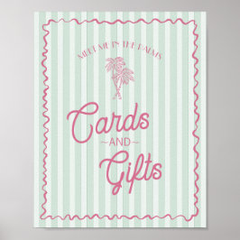 Green Palm Springs Pastel Beach Kaarten en cadeaus Poster