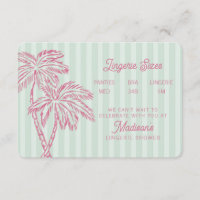 Green Palm Springs Pastel Beach Lingerie Insert