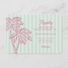 Green Palm Springs Pastel Beach Registry Invoegen Informatiekaartje