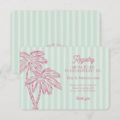 Green Palm Springs Pastel Beach Registry Invoegen Informatiekaartje (Voorkant / Achterkant)