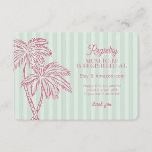 Green Palm Springs Pastel Beach Registry Invoegen Informatiekaartje