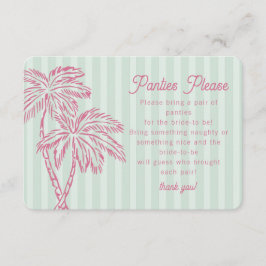 Green Palm Springs Pastel Beach slipje alsjeblieft Informatiekaartje