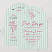 Green Palm Springs Pastel Beach Verjaardag Weekend Kaart (Voorkant / Achterkant)
