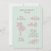 Green Palm Springs Pastel Beach Verjaardag Weekend Kaart (Achterkant)