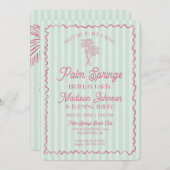 Green Palm Springs Pastel Beach verjaardagsfeestje Kaart (Voorkant / Achterkant)