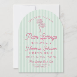 Green Palm Springs Pastel Beach verjaardagsfeestje Kaart