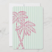 Green Palm Springs Pastel Beach vrijgezellenfeest Kaart (Achterkant)
