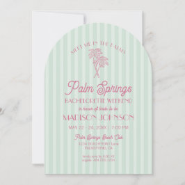 Green Palm Springs Pastel Beach vrijgezellenfeest Kaart