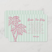 Green Palm Springs Pastel Boeken voor Baby Insert Informatiekaartje (Voorkant / Achterkant)