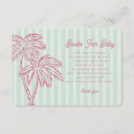 Green Palm Springs Pastel Boeken voor Baby Insert Informatiekaartje