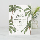 Green palm tree  kaart (Staand voorkant)