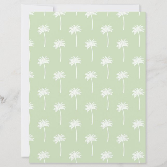 green palm tree scrapbooking paper (Voorkant)