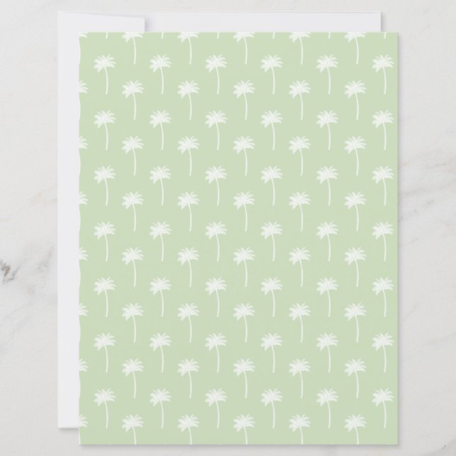 green palm tree scrapbooking paper (Voorkant)