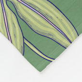 Green Palmate Leaves Fleece Deken (Hoek)