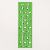 Green Panda Yoga Mat Custom Name on Both Sides (Voorkant)