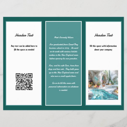 Green Panels Any Business Brochure Sjabloon (Achterkant)