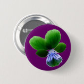 Green Pansy Button (Voorkant /achterkant)