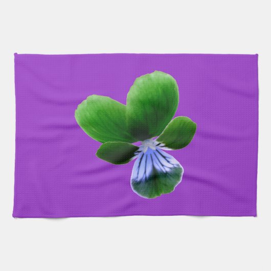 Green Pansy Kitchen Towel Theedoek (Horizontaal)