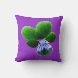 Green Pansy Pillow Kussen
