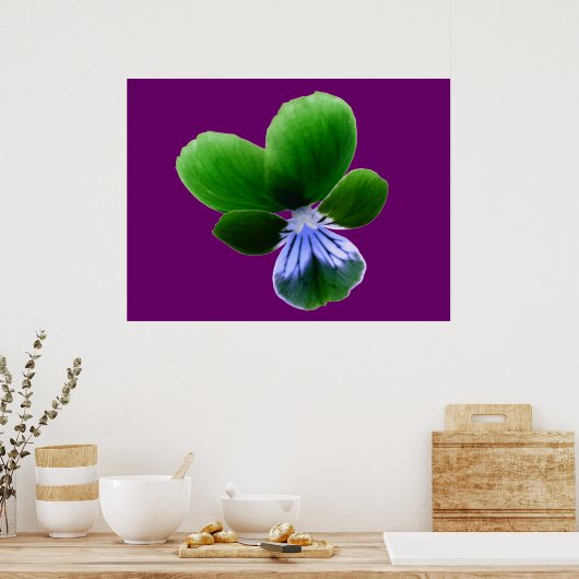 Green Pansy Print (Keuken)
