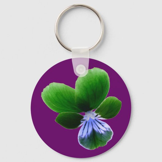 Green Pansy Sleutelhanger (Voorkant)