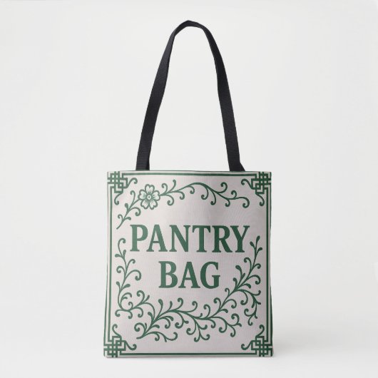 "GREEN PANTRY BAG" - CHINOISERIE TOTE  BAG (Voorkant)