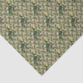 -Green-papegaai Tissuepapier (Detail)