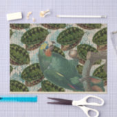 -Green-papegaai Tissuepapier (Craft)