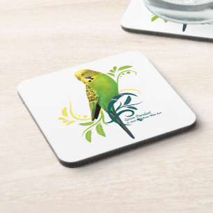 Green Parakeet Bier Onderzetter